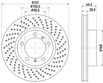 8DD355125061 HELLA Тормозной диск