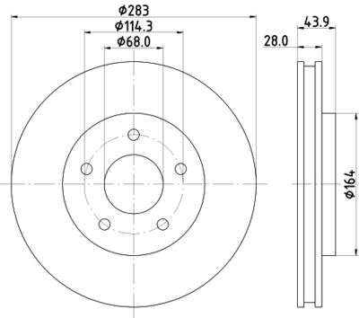 8DD355125071 HELLA Тормозной диск