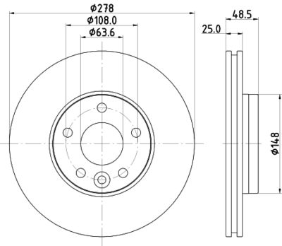 MDC2807C MINTEX Тормозной диск