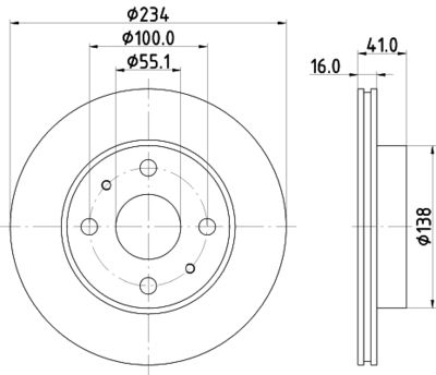 MDC2806C MINTEX Тормозной диск