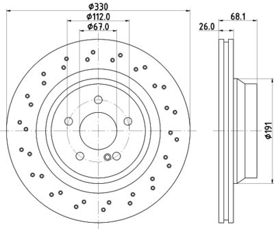 8DD355127931 HELLA Тормозной диск