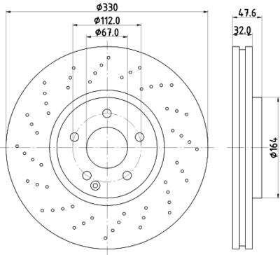 8DD355128151 HELLA Тормозной диск