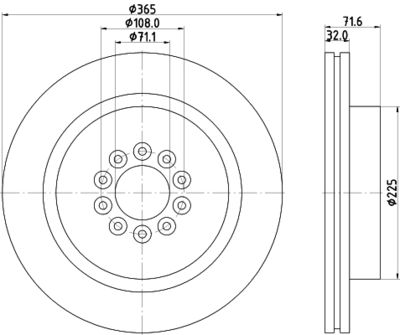 MDC2207 MINTEX Тормозной диск