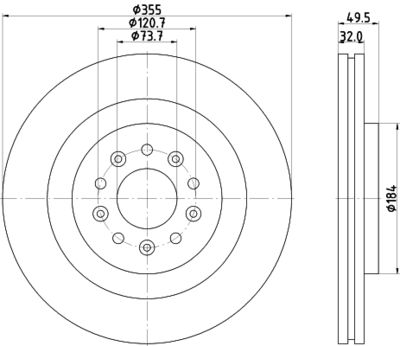 MDC2309 MINTEX Тормозной диск