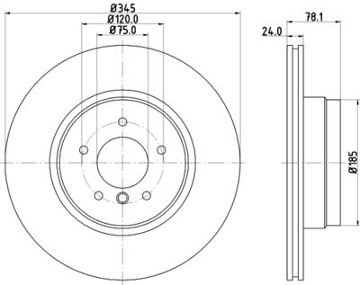 8DD355117761 HELLA Тормозной диск