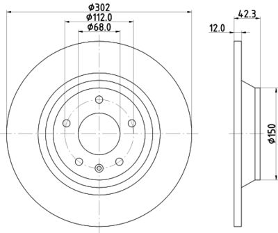 MDC2281 MINTEX Тормозной диск