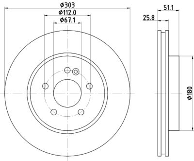 8DD355129751 HELLA Тормозной диск