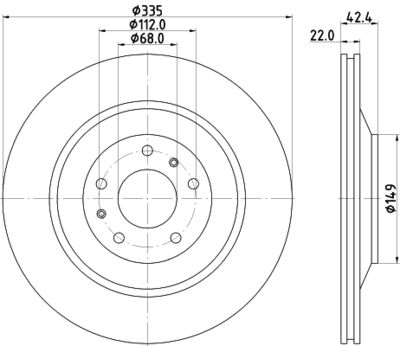 MDC1924 MINTEX Тормозной диск