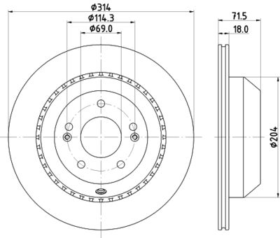 8DD355131881 HELLA Тормозной диск