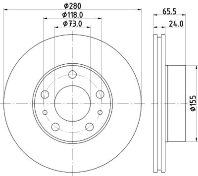 MDC2878C MINTEX Тормозной диск