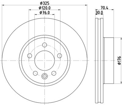 8DD355132211 HELLA Тормозной диск