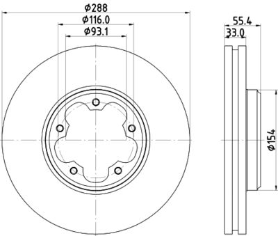 MDC2959C MINTEX Тормозной диск