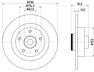 MDC2969C MINTEX Тормозной диск