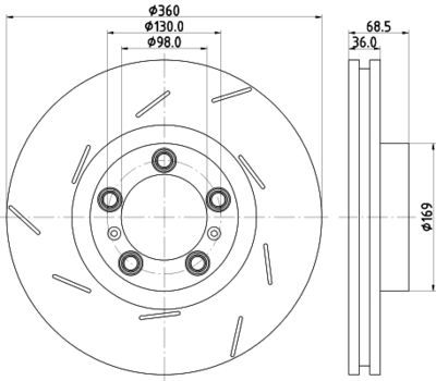 8DD355133661 HELLA Тормозной диск