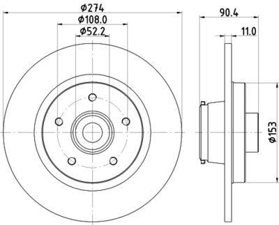 MDC3012C MINTEX Тормозной диск