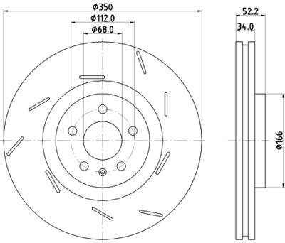 8DD355134351 HELLA Тормозной диск