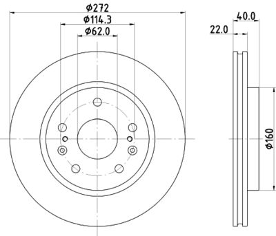 8DD355134651 HELLA Тормозной диск