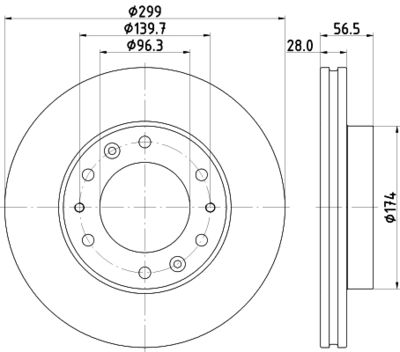 8DD355134821 HELLA Тормозной диск