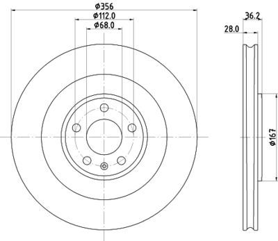 8DD355134851 HELLA Тормозной диск