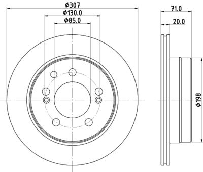 8DD355134911 HELLA Тормозной диск