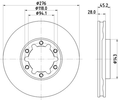 PCD22502 DON Тормозной диск