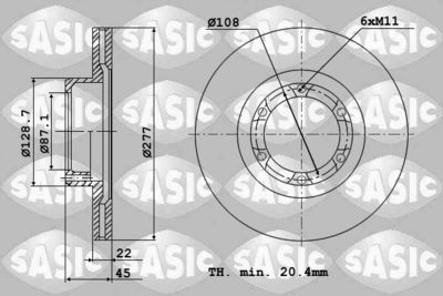 9004849J SASIC Тормозной диск