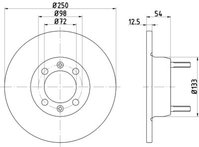 MDC184 MINTEX Тормозной диск