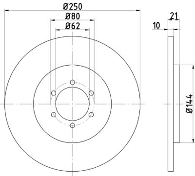 MDC186 MINTEX Тормозной диск