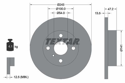 92036700 TEXTAR Тормозной диск