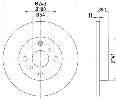 MDC1099 MINTEX Тормозной диск