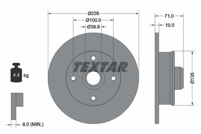 92041803 TEXTAR Тормозной диск