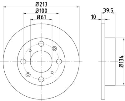 MDC754 MINTEX Тормозной диск