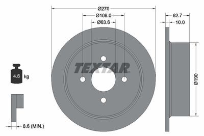 92064400 TEXTAR Тормозной диск