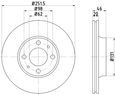 MDC816 MINTEX Тормозной диск