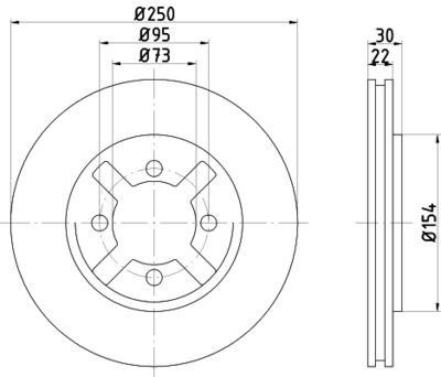 MDC690 MINTEX Тормозной диск