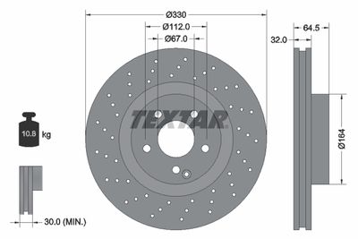 92120205 TEXTAR Тормозной диск