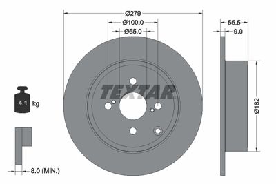 92126303 TEXTAR Тормозной диск