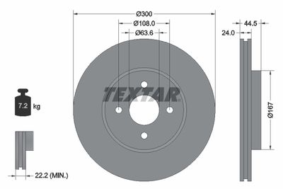 92139903 TEXTAR Тормозной диск