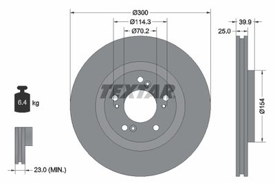 92177803 TEXTAR Тормозной диск