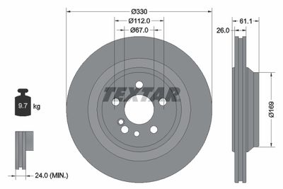 92278303 TEXTAR Тормозной диск