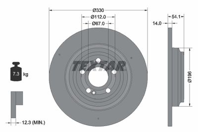 92306905 TEXTAR Тормозной диск