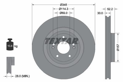 92315103 TEXTAR Тормозной диск