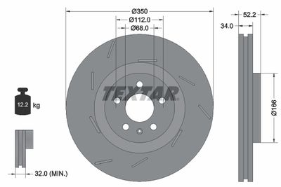 92319005 TEXTAR Тормозной диск