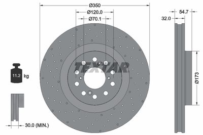 92320105 TEXTAR Тормозной диск