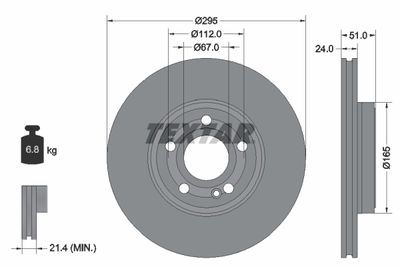 92323505 TEXTAR Тормозной диск