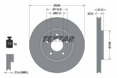 92324903 TEXTAR Тормозной диск