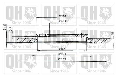 BDC3156 QUINTON HAZELL Тормозной диск