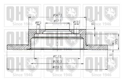 BDC3191 QUINTON HAZELL Тормозной диск