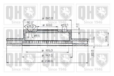 BDC3244 QUINTON HAZELL Тормозной диск