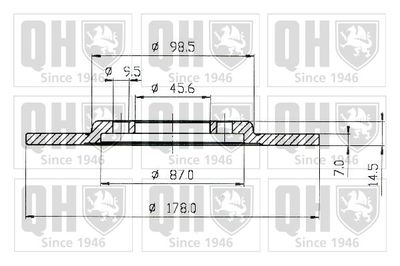 BDC3271 QUINTON HAZELL Тормозной диск